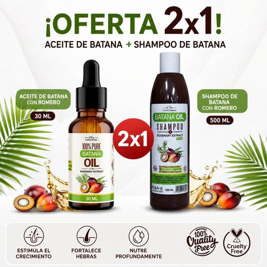 Pack 2X1 | Shampoo Batana y Aceite Crecimiento Cabello